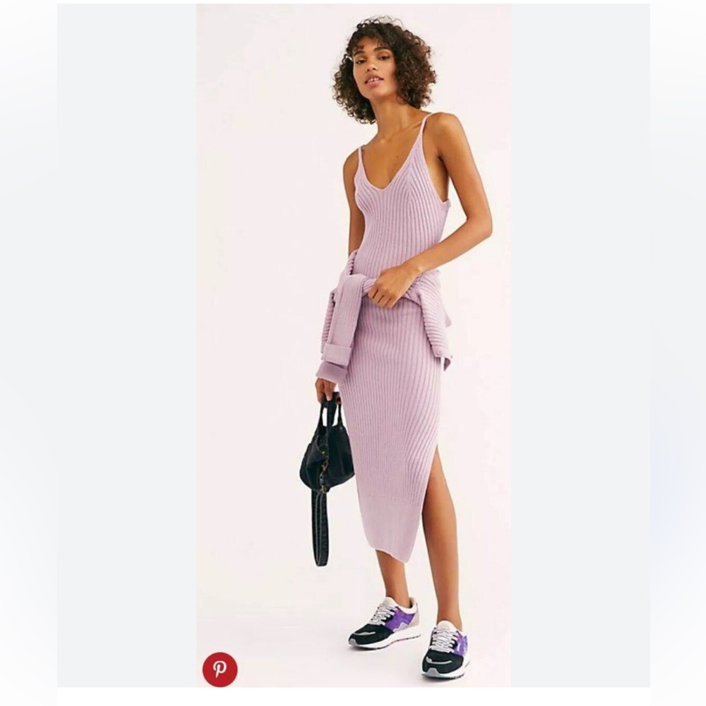 Free People Phoebe tank Dress small lilac